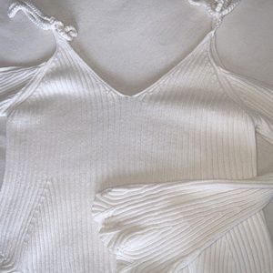 L.A HEARTS knitted cropped flared open shoulder long sleeved